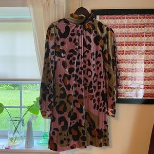 Eleanor Velvet Leopard Cat Boho Dress